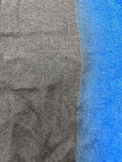 FALIERO SARTI（ファリエロサルティ）FALIERO SARTI (ファリエロサルティ) レーヨンカシミヤストール ブルー×グレーの古着・服飾アイテム