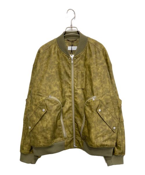 taupe（トープ）taupe (トープ) テクニカルレザーフライトジャケット オリーブ サイズ:3の古着・服飾アイテム