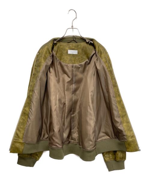 taupe（トープ）taupe (トープ) テクニカルレザーフライトジャケット オリーブ サイズ:3の古着・服飾アイテム