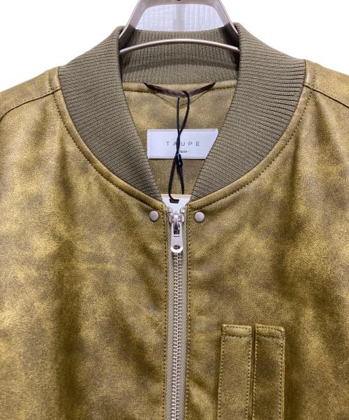 taupe（トープ）taupe (トープ) テクニカルレザーフライトジャケット オリーブ サイズ:3の古着・服飾アイテム