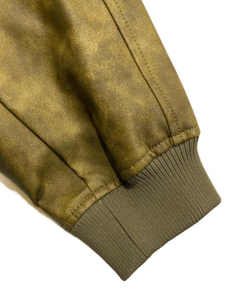 taupe（トープ）taupe (トープ) テクニカルレザーフライトジャケット オリーブ サイズ:3の古着・服飾アイテム