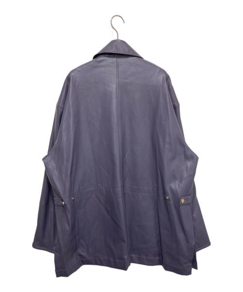 taupe（トープ）taupe (トープ) ヴィーガンレザーホースビットジャケット パープル サイズ:03の古着・服飾アイテム