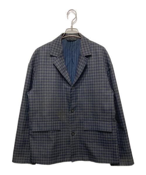 taupe（トープ）taupe (トープ) チェックテーラードジャケット グレー サイズ:03の古着・服飾アイテム