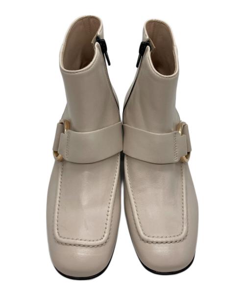 CORSO ROMA 9（コルソローマノーヴェ）CORSO ROMA 9 (コルソローマノーヴェ) ショートブーツ アイボリー サイズ:35の古着・服飾アイテム