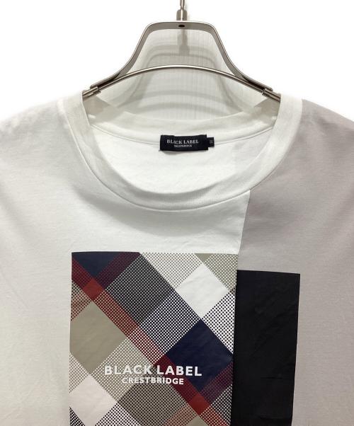 BLACK LABEL CRESTBRIDGE（ブラックレーベル クレストブリッジ）BLACK LABEL CRESTBRIDGE (ブラックレーベル クレストブリッジ) ロゴTシャツ ホワイト サイズ:Mの古着・服飾アイテム