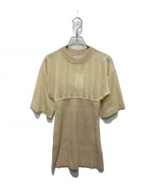 CLANE（クラネ）の古着「SHEER RIDGE LONG KNIT TOPS」｜ベージュ