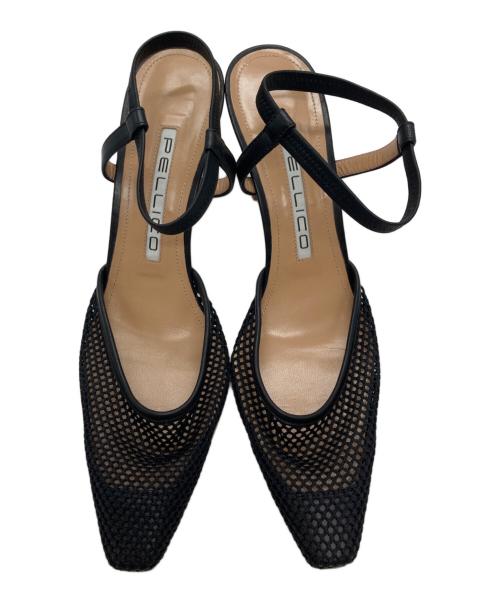 PELLICO（ペリーコ）PELLICO (ペリーコ) メッシュパンプス ブラック サイズ:38の古着・服飾アイテム