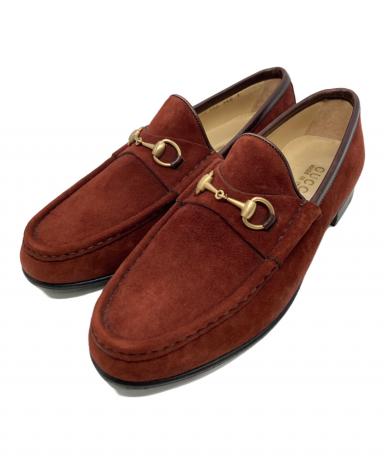 中古・古着通販】GUCCI (グッチ) スウェードホースビットローファー