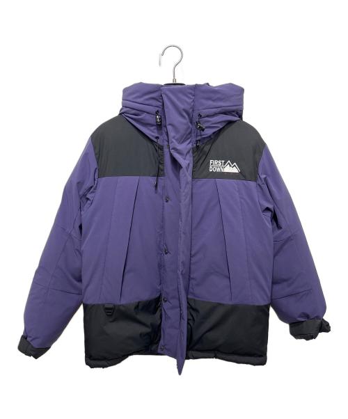 FIRST DOWN（ファーストダウン）FIRST DOWN (ファーストダウン) ダウンジャケット パープル×ブラック サイズ:Ｓの古着・服飾アイテム