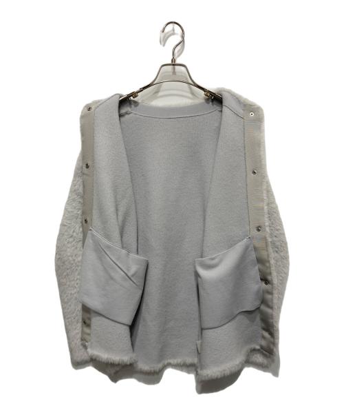 GALLARDA GALANTE（ガリャルダガランテ）GALLARDA GALANTE (ガリャルダガランテ) フェザーヤーンカーディガン グレー サイズ:FREEの古着・服飾アイテム