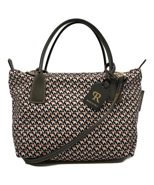 ROBERTA PIERI（ロベルタピエリ）ROBERTA PIERI (ロベルタピエリ) タタミ ミニダッフルバッグ ピンク×ブラウンの古着・服飾アイテム