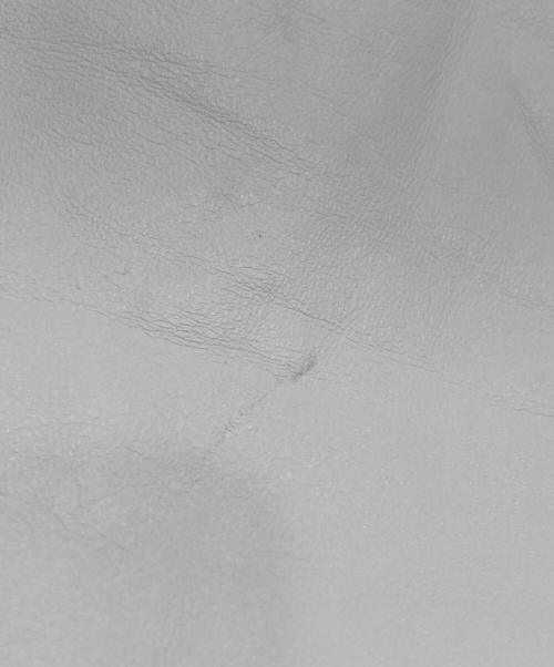 BOSS HUGO BOSS（ボス ヒューゴボス）BOSS HUGO BOSS (ボス ヒューゴボス) ラムレザーフーデッドジャケット ホワイト サイズ:48の古着・服飾アイテム