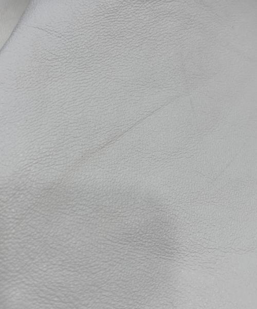 BOSS HUGO BOSS（ボス ヒューゴボス）BOSS HUGO BOSS (ボス ヒューゴボス) ラムレザーフーデッドジャケット ホワイト サイズ:48の古着・服飾アイテム