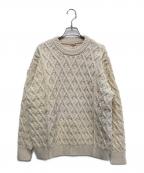 AURALEEオーラリー）の古着「ハードツイスト メリノアランニット」｜アイボリー