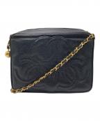CHANELシャネル）の古着「トリプルココ チェーンショルダーバッグ」｜ブラック