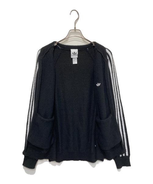 adidas（アディダス）adidas (アディダス) アディカラー SST ニット トラックトップ ブラック サイズ:XLの古着・服飾アイテム