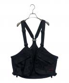 COMME des GARCONS HOMME×BRIEFINGコムデギャルソン オム×ブリーフィング）の古着「エステルナイロンオックス×多素材MIX ベスト」｜ブラック