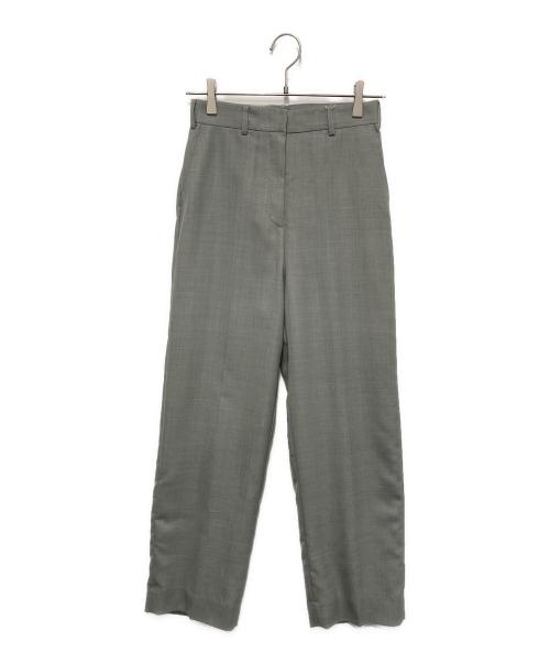 BALLSEY（ボールジィ）BALLSEY (ボールジィ) ライトカルゼ センタープレスストレートパンツ グレー サイズ:32 未使用品の古着・服飾アイテム