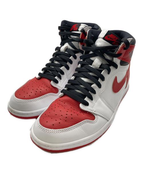 NIKE（ナイキ）NIKE (ナイキ) エア ジョーダン 1 レトロ ハイ ホワイト×レッド サイズ:27.5㎝の古着・服飾アイテム