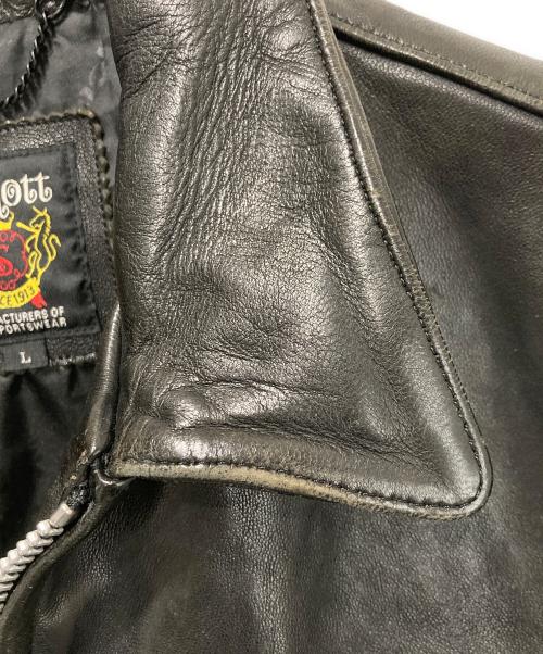 Schott（ショット）Schott (ショット) ウエストコーストレザージャケット ブラック サイズ:Lの古着・服飾アイテム