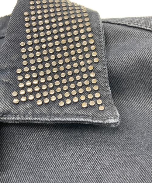 EMPORIO ARMANI（エンポリオアルマーニ）EMPORIO ARMANI (エンポリオアルマーニ) スタッズデニムジャケット ネイビー サイズ:46の古着・服飾アイテム