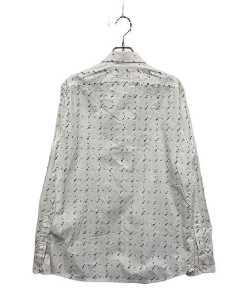 DIESEL（ディーゼル）DIESEL (ディーゼル) ロゴシャツ ホワイト サイズ:Ｍの古着・服飾アイテム