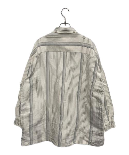 SEEALL（シーオール）SEEALL (シーオール) ストライプオーバーサイズシャツ アイボリー×グレー サイズ:4の古着・服飾アイテム