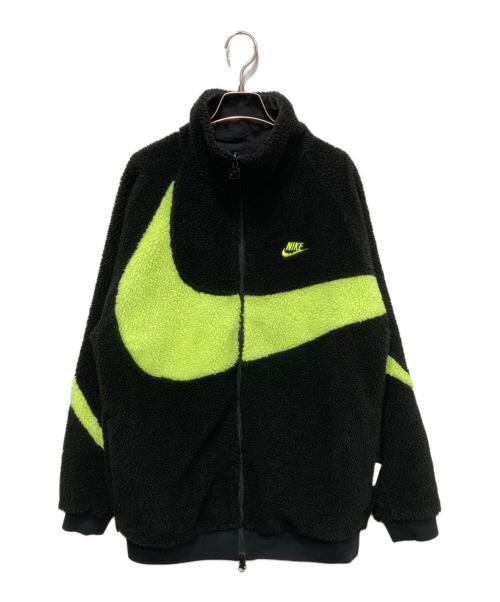 NIKE（ナイキ）NIKE (ナイキ) ビッグスウォッシュボアジャケット ブラック×グリーン サイズ:Ｌの古着・服飾アイテム