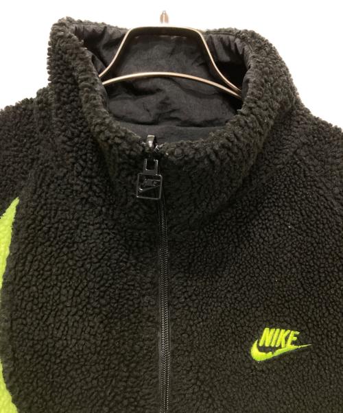 NIKE（ナイキ）NIKE (ナイキ) ビッグスウォッシュボアジャケット ブラック×グリーン サイズ:Ｌの古着・服飾アイテム