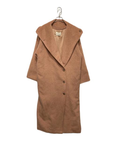 OLLUN（オルン）ollun (オルン) マフラー付シャギーコート ピンク サイズ:Ｍの古着・服飾アイテム