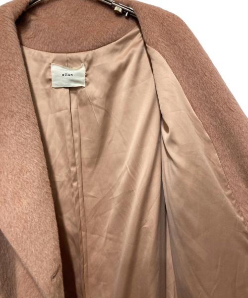 OLLUN（オルン）ollun (オルン) マフラー付シャギーコート ピンク サイズ:Ｍの古着・服飾アイテム