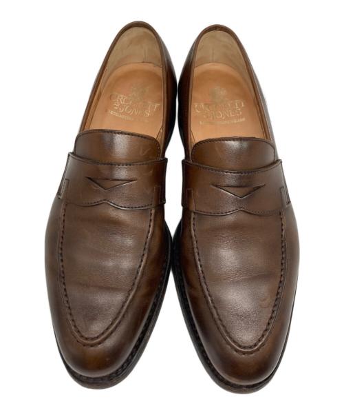 Crockett & Jones（クロケット＆ジョーンズ）Crockett & Jones (クロケット＆ジョーンズ) SYDNEY レザーコインローファー ブラウン サイズ:5 1/2 Eの古着・服飾アイテム