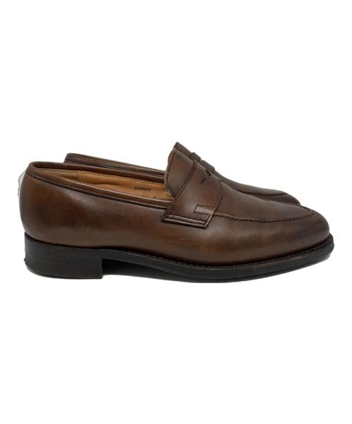 Crockett & Jones（クロケット＆ジョーンズ）Crockett & Jones (クロケット＆ジョーンズ) SYDNEY レザーコインローファー ブラウン サイズ:5 1/2 Eの古着・服飾アイテム