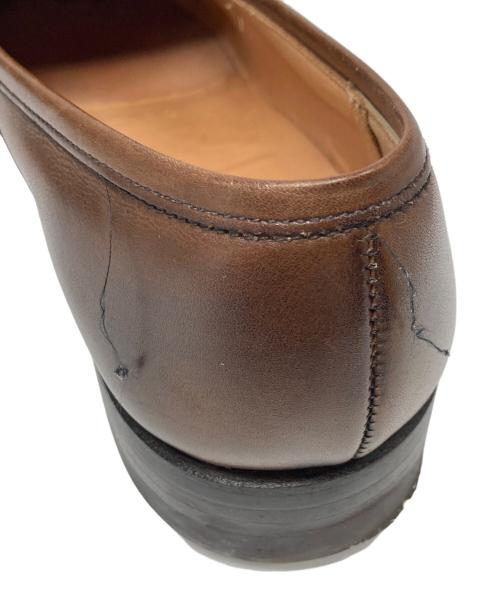 Crockett & Jones（クロケット＆ジョーンズ）Crockett & Jones (クロケット＆ジョーンズ) SYDNEY レザーコインローファー ブラウン サイズ:5 1/2 Eの古着・服飾アイテム