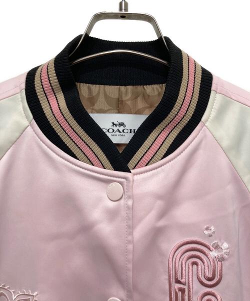 COACH（コーチ）COACH (コーチ) オーバーサイズバンダナスーベニアジャケット ピンク サイズ:Ｍの古着・服飾アイテム