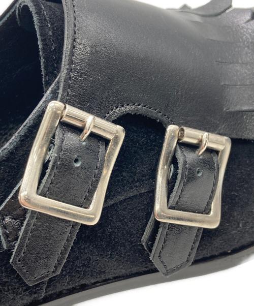 Y's（ワイズ）Y's (ワイズ) ダブルモンクストラップ フリンジシューズ ブラック サイズ:6の古着・服飾アイテム