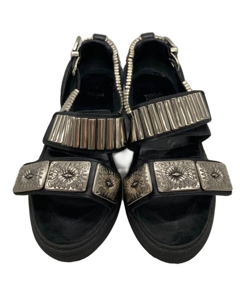 TOGA PULLA（トーガ プルラ）TOGA PULLA (トーガ プルラ) メタルスニーカーサンダル ブラック サイズ:37の古着・服飾アイテム