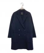 Spick and Spanスピック＆スパン）の古着「W/Nyダブルブレストリバーコート」｜ネイビー