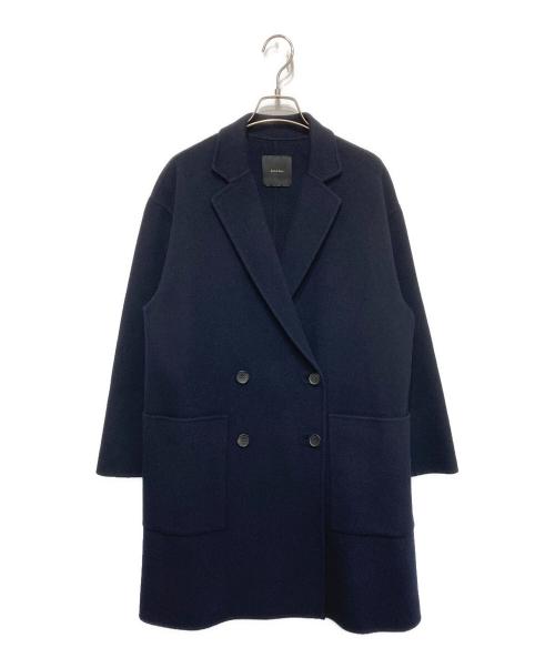 Spick and Span（スピック＆スパン）Spick and Span (スピックアンドスパン) W/Nyダブルブレストリバーコート ネイビー サイズ:36の古着・服飾アイテム