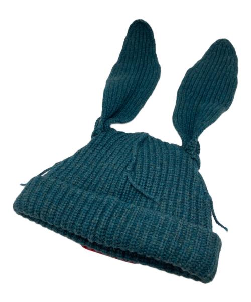 LOVERBOY（ラヴァーボーイ）LOVERBOY (ラヴァーボーイ) うさ耳ニット帽 グリーンの古着・服飾アイテム