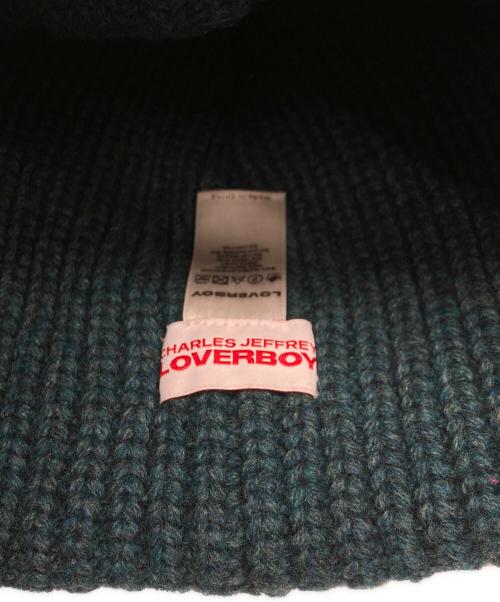 LOVERBOY（ラヴァーボーイ）LOVERBOY (ラヴァーボーイ) うさ耳ニット帽 グリーンの古着・服飾アイテム