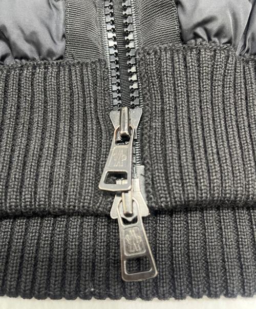 MONCLER（モンクレール）MONCLER (モンクレール) ニット切替 ダウンジャケット ブラック サイズ:Ｓの古着・服飾アイテム