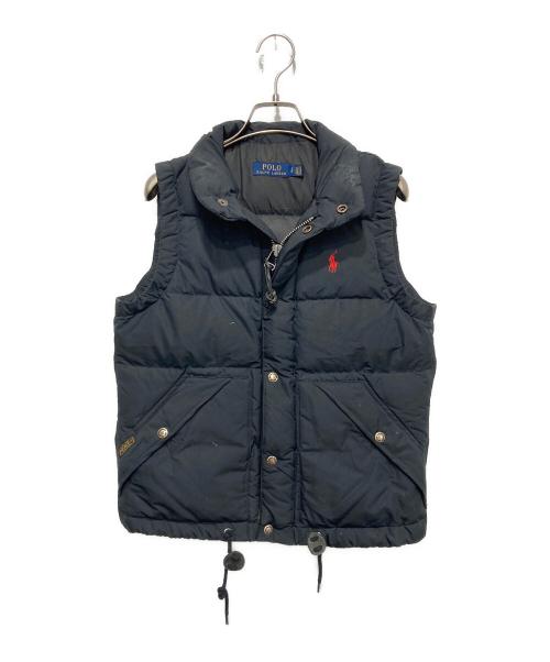 POLO RALPH LAUREN（ポロ・ラルフローレン）POLO RALPH LAUREN (ポロ・ラルフローレン) ダブルジップダウンベスト ブラック サイズ:Ｓの古着・服飾アイテム