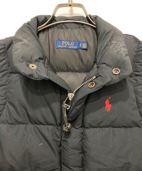 POLO RALPH LAUREN（ポロ・ラルフローレン）POLO RALPH LAUREN (ポロ・ラルフローレン) ダブルジップダウンベスト ブラック サイズ:Ｓの古着・服飾アイテム