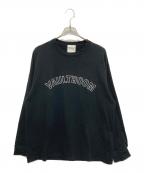 VAULTROOMボルトルーム）の古着「アーチロゴビッグロングスリーブTシャツ」｜ブラック