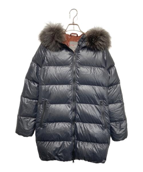 DUVETICA（デュベティカ）DUVETICA (デュベティカ) ファー付ダウンコート ネイビー サイズ:42の古着・服飾アイテム