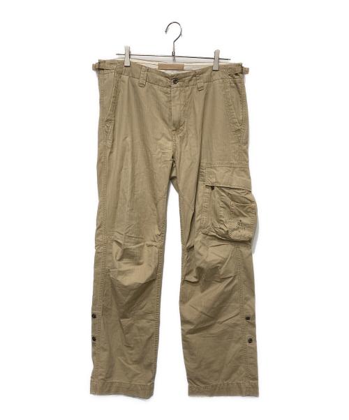 POLO RALPH LAUREN（ポロ・ラルフローレン）POLO RALPH LAUREN (ポロ・ラルフローレン) ヘリンボーンカーゴパンツ ベージュ サイズ:34/32の古着・服飾アイテム