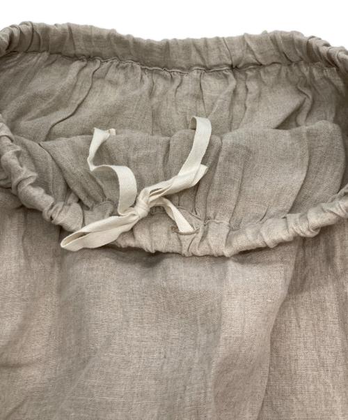 nest Robe（ネストローブ）nest Robe (ネストローブ) リネンサイドギャザーマキシスカート ベージュ サイズ:FREEの古着・服飾アイテム