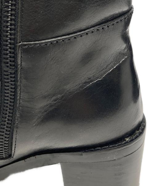 MARGARET HOWELL idea（マーガレット ハウエル アイディア）MARGARET HOWELL idea (マーガレット ハウエル アイディア) サイドジップ ロングレザーブーツ ブラック サイズ:24 1/2の古着・服飾アイテム
