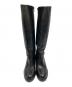 MARGARET HOWELL idea (マーガレット ハウエル アイディア) サイドジップ ロングレザーブーツ ブラック サイズ:24 1/2：6000円